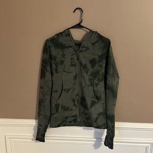 Lululemon hoodie. Green batique-style markings. Barely worn. Women’s size 8.
